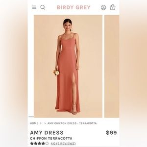 Brody Grey Amy Terracotta Bridesmaid dress